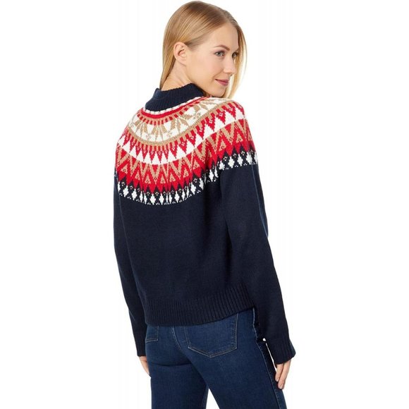 NWT Tommy Hilfiger Half-Snowflake Raglan Sweater J2XS0789 XL Sky Captain Blue - Picture 2 of 4